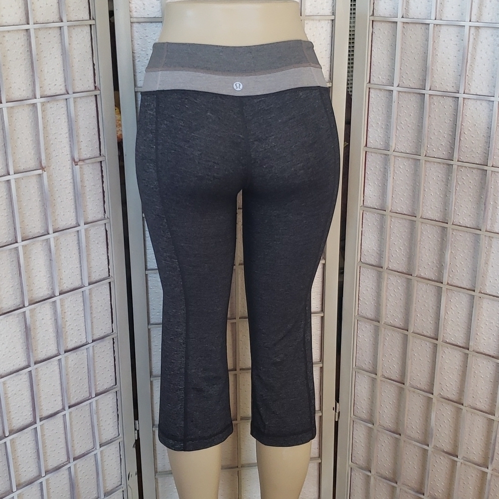 Lululemon Midcaf Chacoal Gray Yoga Sports Outdoors Womens Leggings Pants Size 4